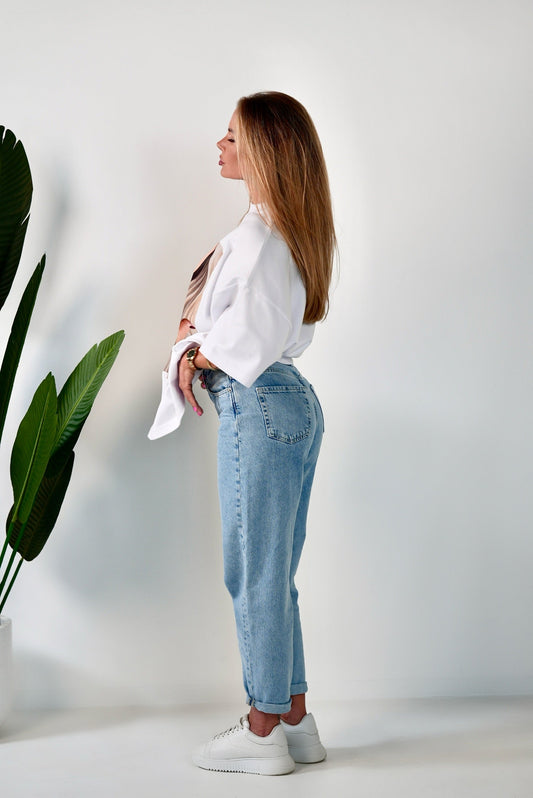 D.N.A Unisex Oversize Tričko FUCK WHITE