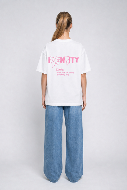 D.N.A Oversize Tričko PUFF 22:22 Identity White