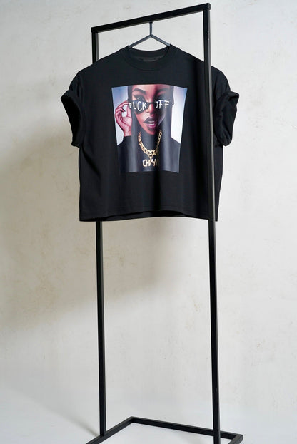D.N.A Unisex Oversize Tričko F-OFF BLACK