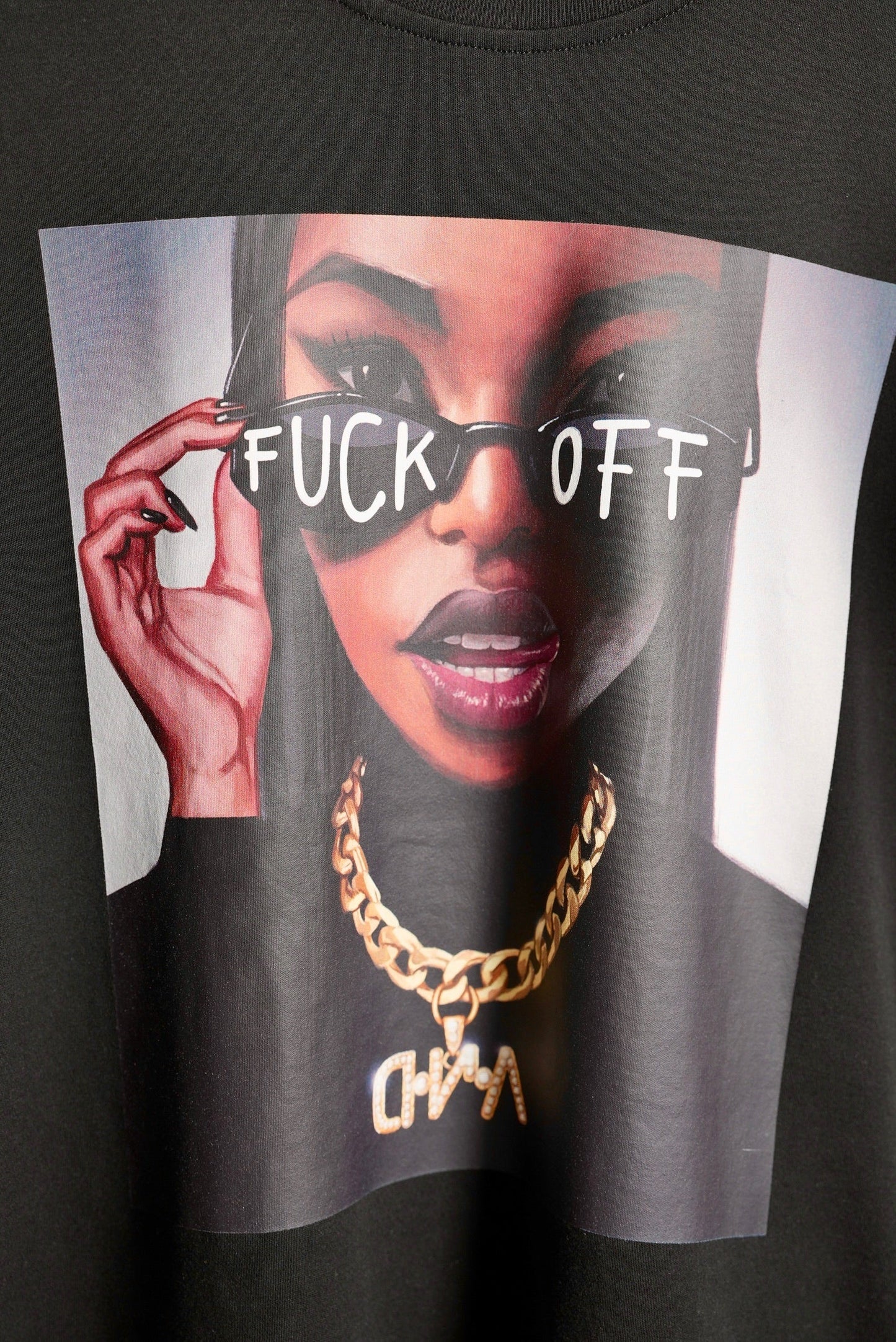 D.N.A Unisex Oversize Tričko F-OFF BLACK