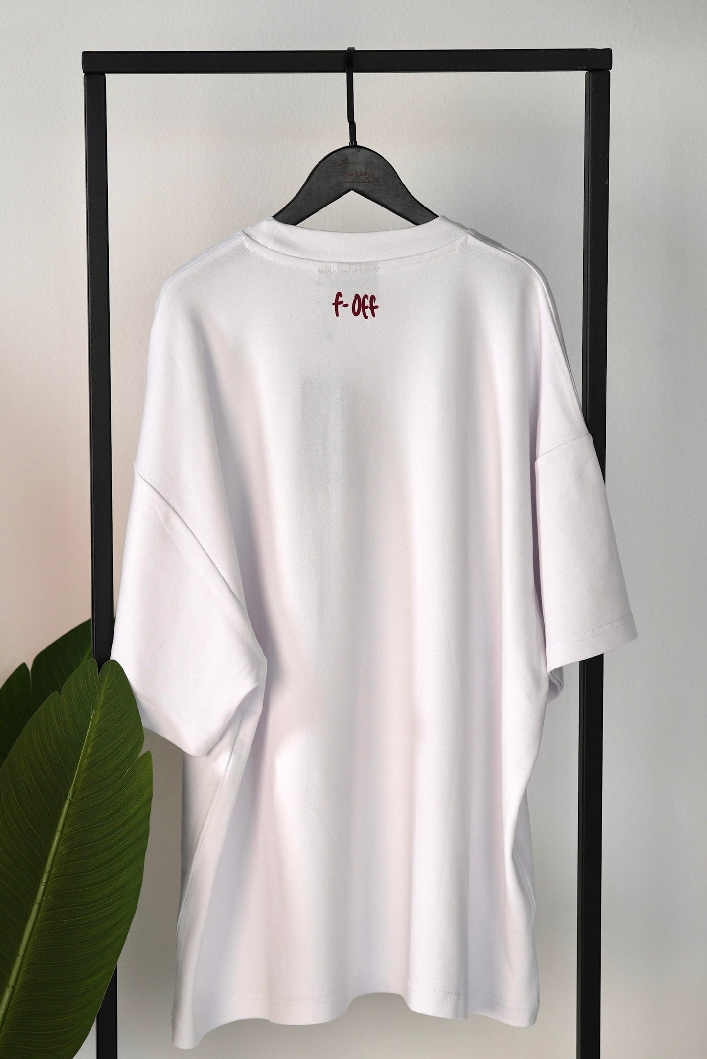 D.N.A Unisex Oversize Tričko FUCK WHITE