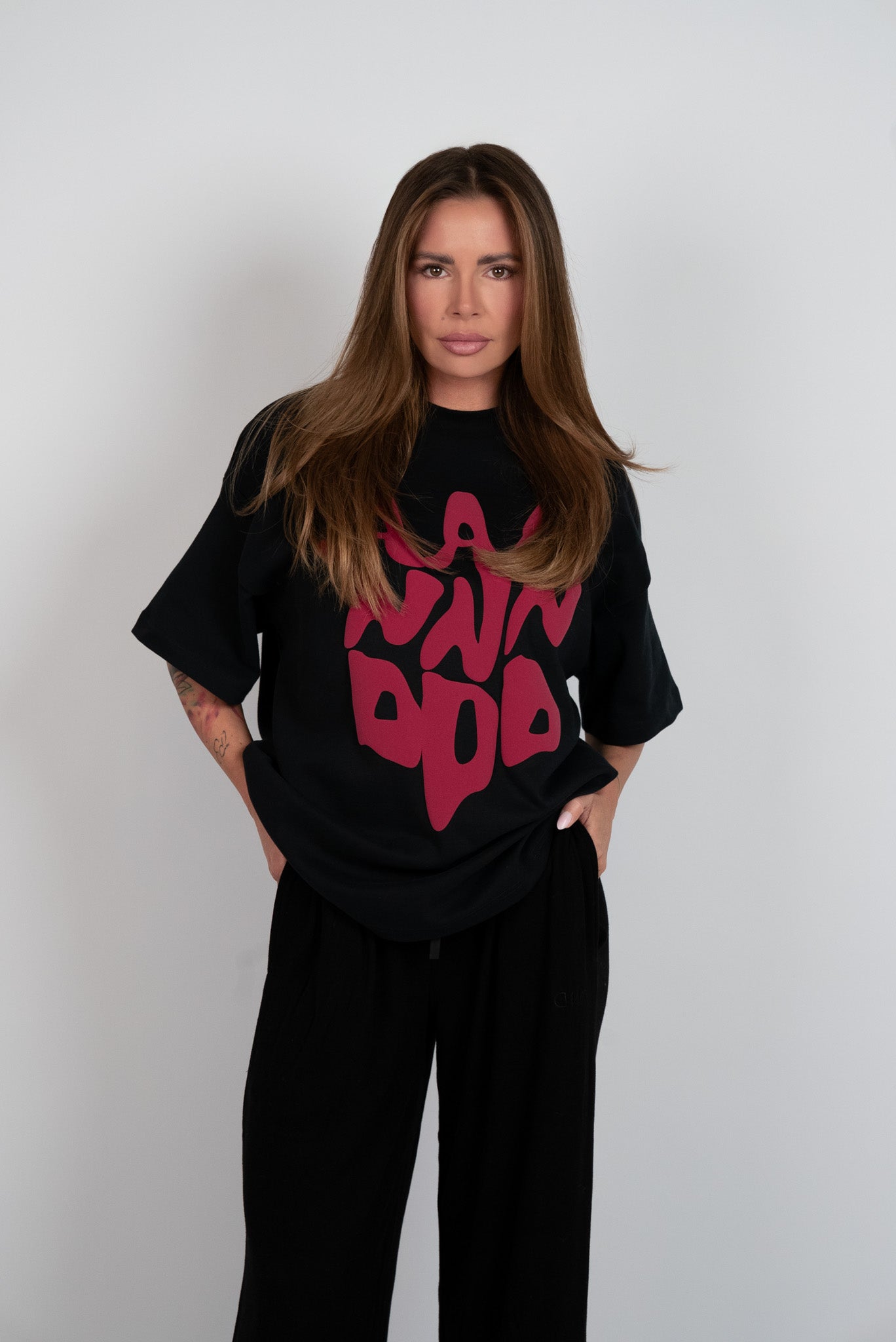 D.N.A Oversize Tričko PUFF Black