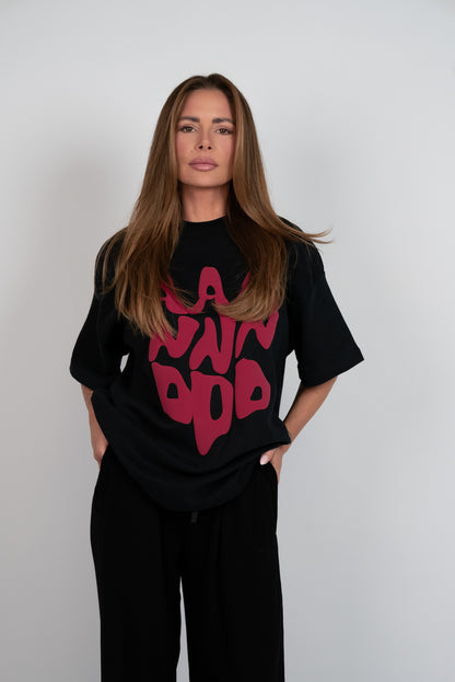 D.N.A Oversize Tričko PUFF Black