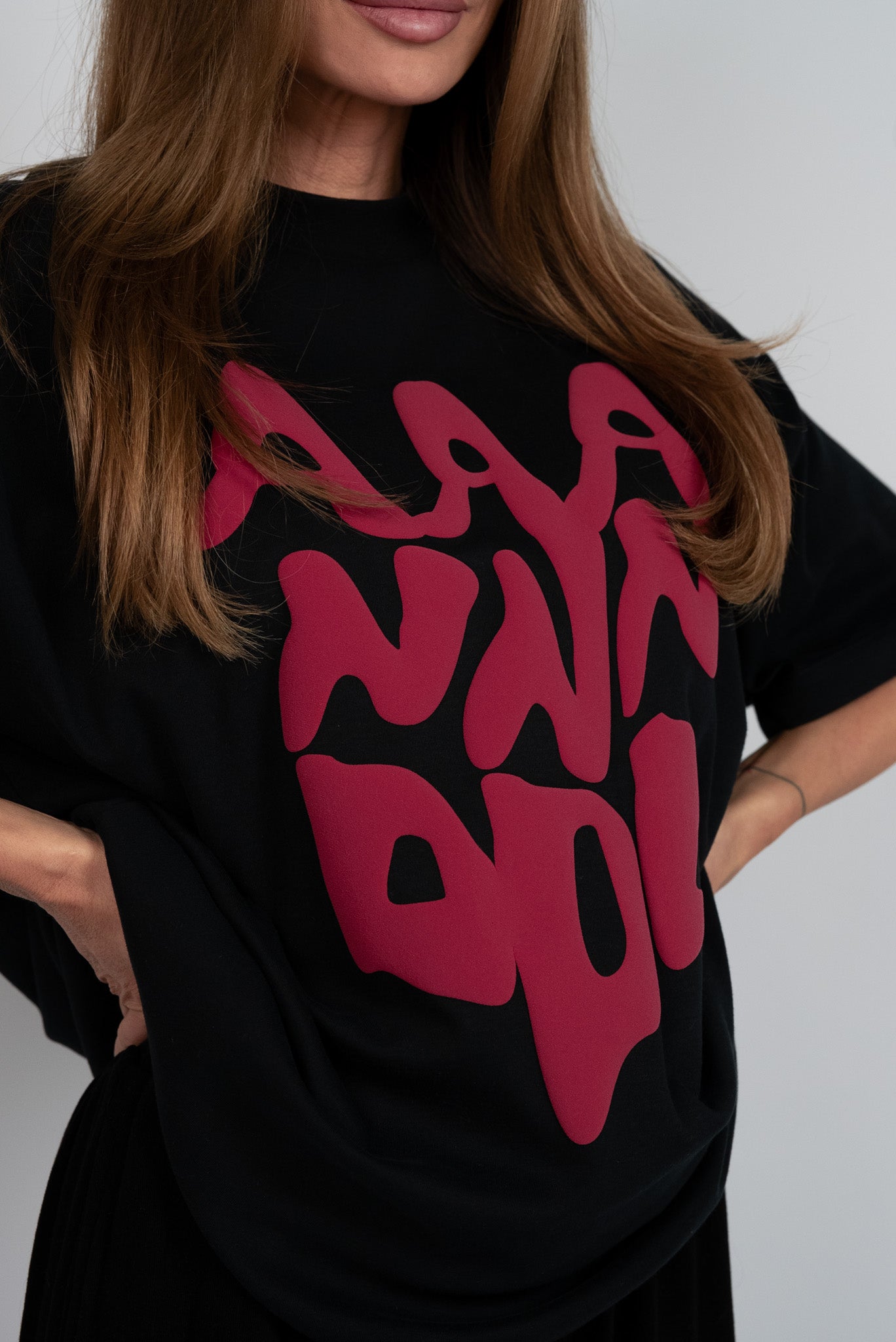 D.N.A Oversize Tričko PUFF Black