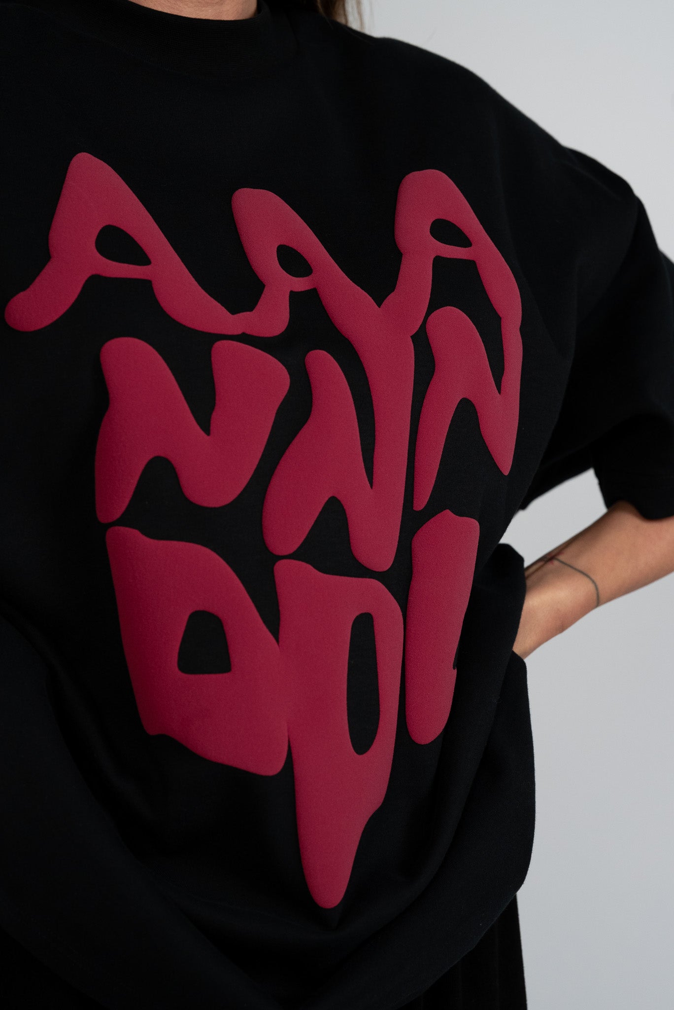 D.N.A Oversize Tričko PUFF Black