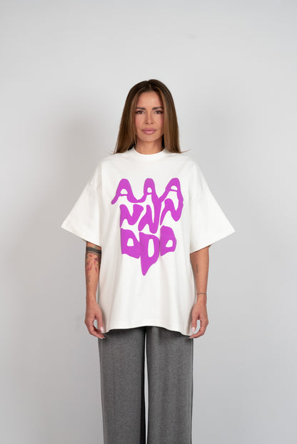 D.N.A Oversize Tričko PUFF White