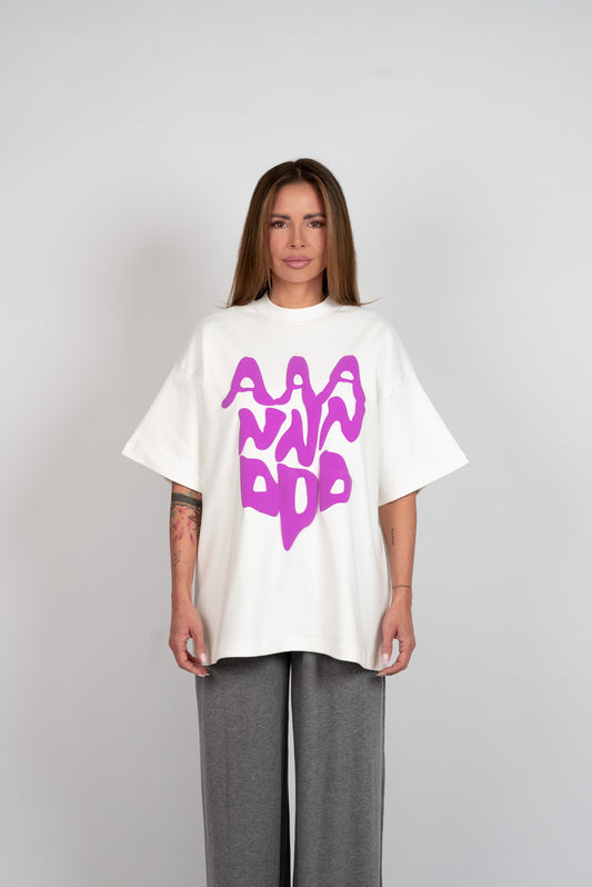D.N.A Oversize Tričko PUFF White