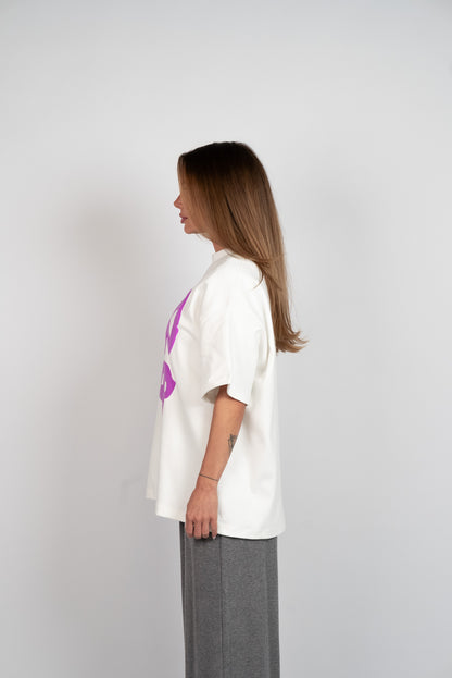 D.N.A Oversize Tričko PUFF White