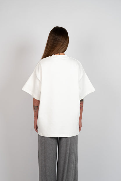 D.N.A Oversize Tričko PUFF White