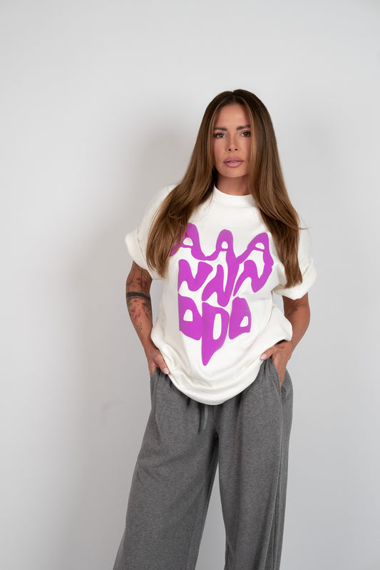 D.N.A Oversize Tričko PUFF White
