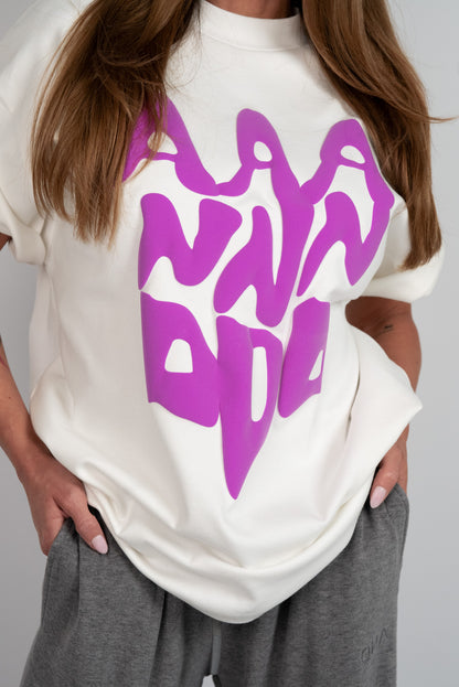 D.N.A Oversize Tričko PUFF White