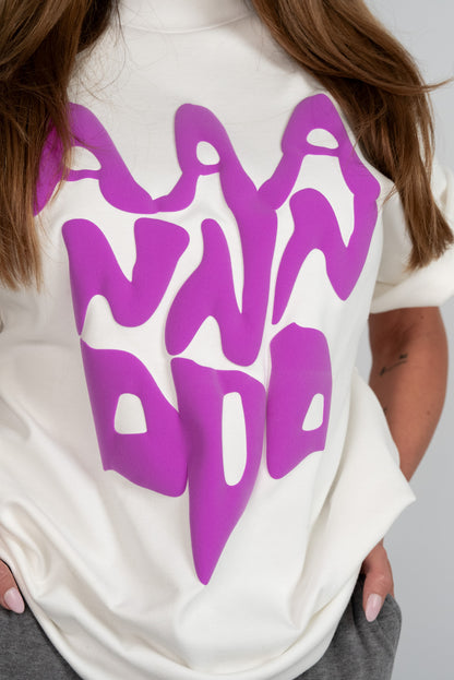 D.N.A Oversize Tričko PUFF White