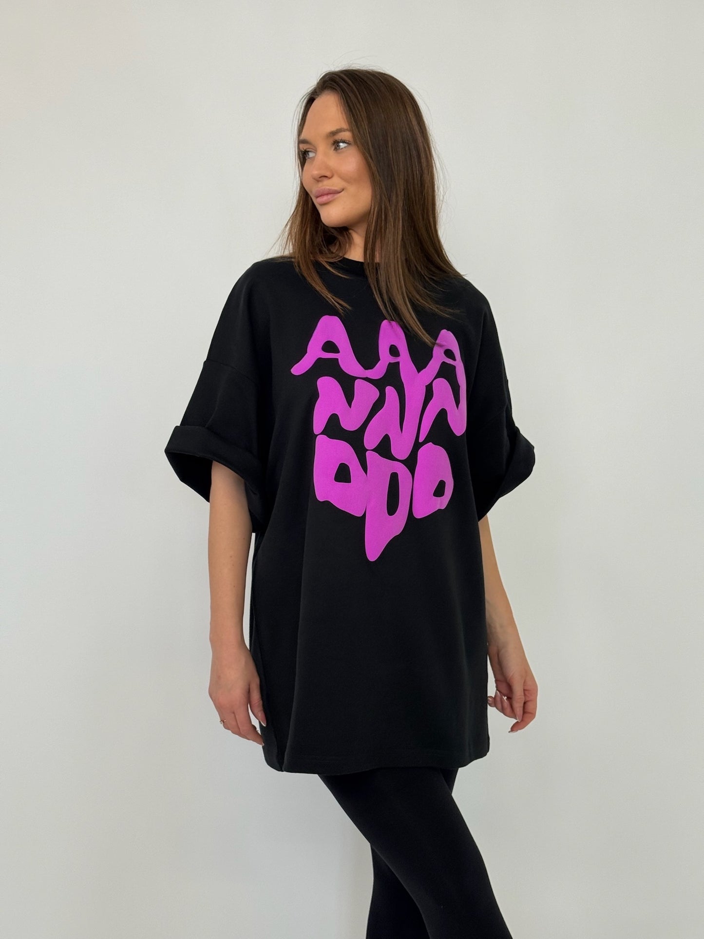 D.N.A Oversize Tričko PUFF Black