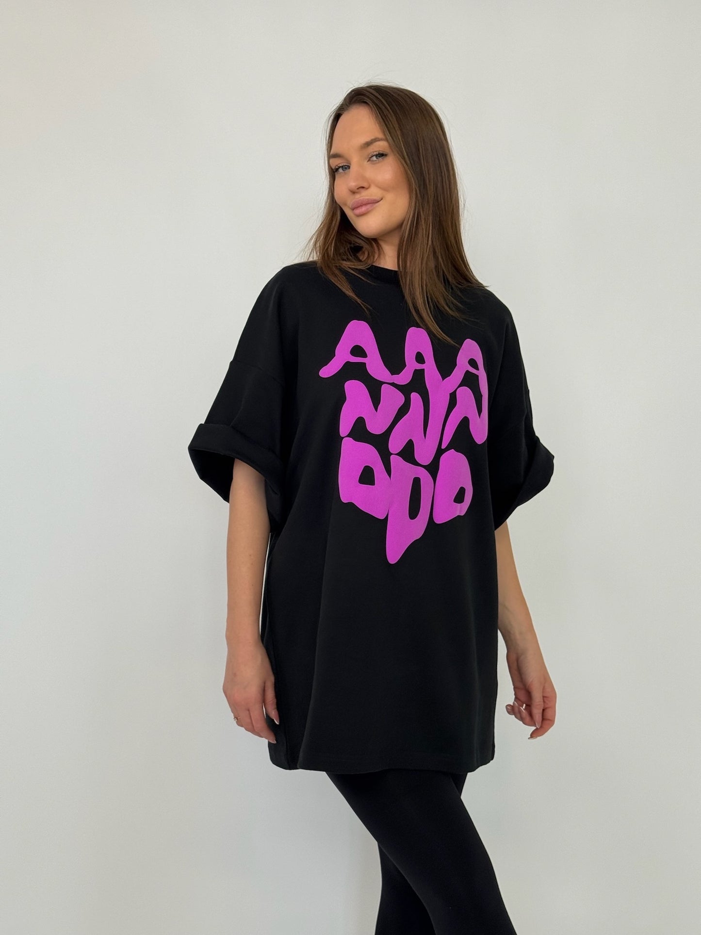 D.N.A Oversize Tričko PUFF Black