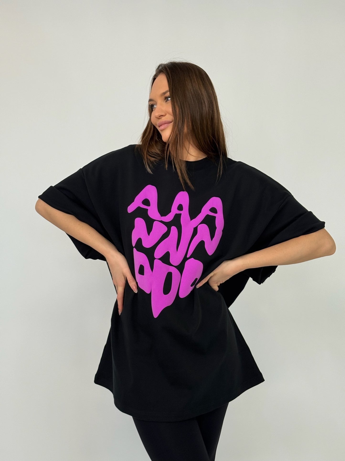 D.N.A Oversize Tričko PUFF Black