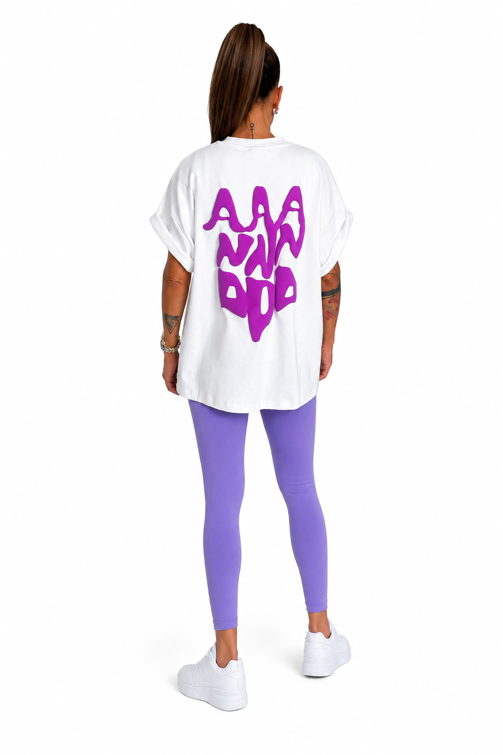 D.N.A Oversize Tričko PUFF AAA Back White